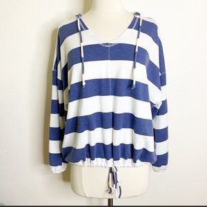 Aerie Striped Oversized Hoodie Pullover